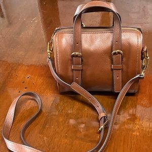 Fossil Carlie Mini Satchel in Brown